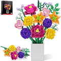 zinat Flower Building Blocks Set 933PCS Aesthetic Botanical Construction Kit DIY Artificial Flower Decor Home Desk Decor Elegant Home Display for Women and Girls Ages 8+