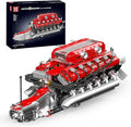 Mould King V12 Engine Model Kit That Runs MOC Engineering Model Building Kit with Battery and Motor 3472 PCS STEM Engineering Building Blocks for Adults