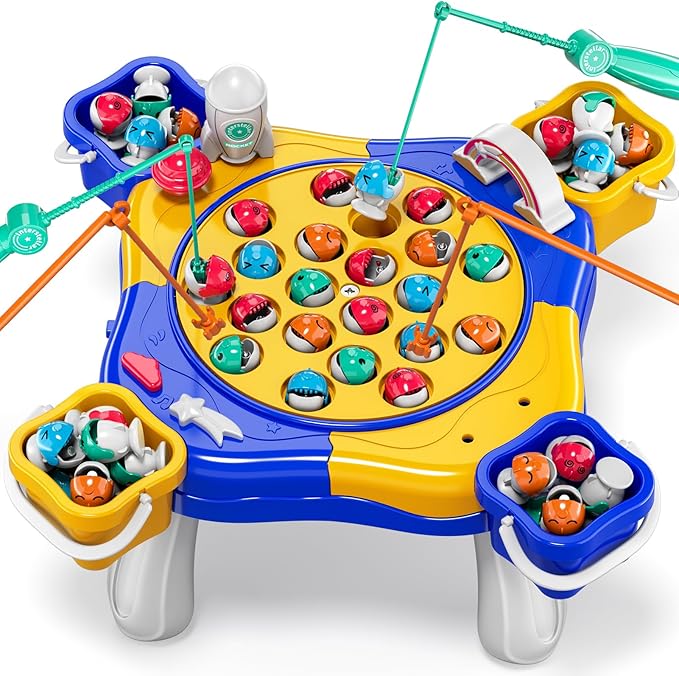 Magnetic Fishing Game for Kids Toddlers 3-5 70 pcs Fishing Toys for Kids Toddlers 3-5 Fishing Table Toys Board Game Birthday Gifts for 3 4 5 6 7 8 Years Old Toddler Kid