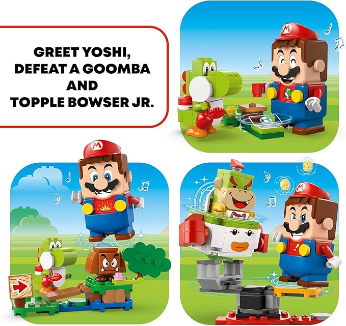 LEGO Super Mario Adventures with Interactive Mario Bowser Jr.’s Clown Car Playset Vehicle Yoshi Toy &amp Playset Nintendo Toy Gift for Boys Girls and Gamers Ages 6 and Up 71439