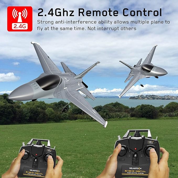 RC Plane 4 Channel RC Airplane 2.4Ghz RC Jet Ready to Fly F-16 Fighter Falcon Remote Control Airplane for Adults with X-Pilot Stabilizer System &amp One Key Aerobatic Best Gift for RC Hobbyist