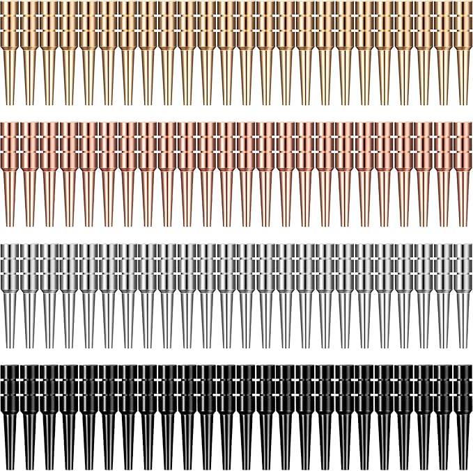 Leitee 96 Pieces Metal Cribbage Board Pegs Fit 1/8 Holes Cribbage Pins with a Tapered Design for Family and Friend Traditional Board Game 4 Colors