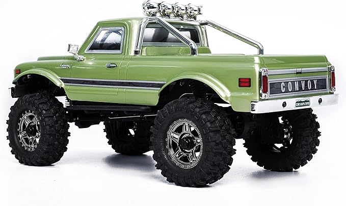 HOBBYPLUS CR18P EVO 2 Rock RC Crawler - 1/18 Scale Mini RC Crawler with Two-Speed Transmission All-Metal Gears Evolved EVO Platform Ready-to-Run Distinctive Styling Convoy Medium Olive Green