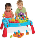 Mega Bloks First Builders Build 'n Learn Table with Big Building Blocks Building Toys for Toddlers (30 Pieces)