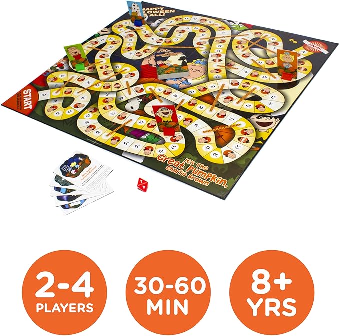 AQUARIUS Peanuts Great Pumpkin Board Game - Peanuts Themed Board Game - Fun Family Holiday Gift for Kids and Adults - Officially Licensed Peanuts Comics and Show Merchandise &amp Collectibles