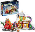 Christmas Holiday Snow House Building Toy Set with LightsCompatible with Lego Chritmas VillageXmas Gifts for Boys and GirlsFamily 1224 pcs