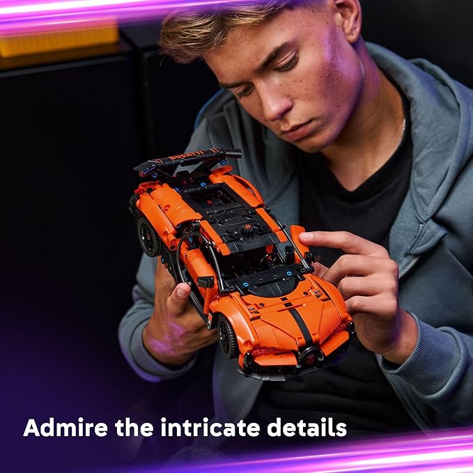 LEGO Technic Bugatti Chiron Pur Sport Hypercar Building Toy for Boys &amp Girls - Sports Car Toy W/Realistic Steering &amp Engine for Kids &amp Racing Fans Ages 9+ - Gift Idea for Birthdays - 4222
