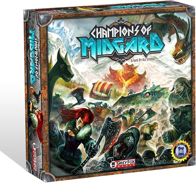 Grey Fox Games Champions of Midgard | Viking Themed Strategy Game | 2-4 Players | 90 Minutes
