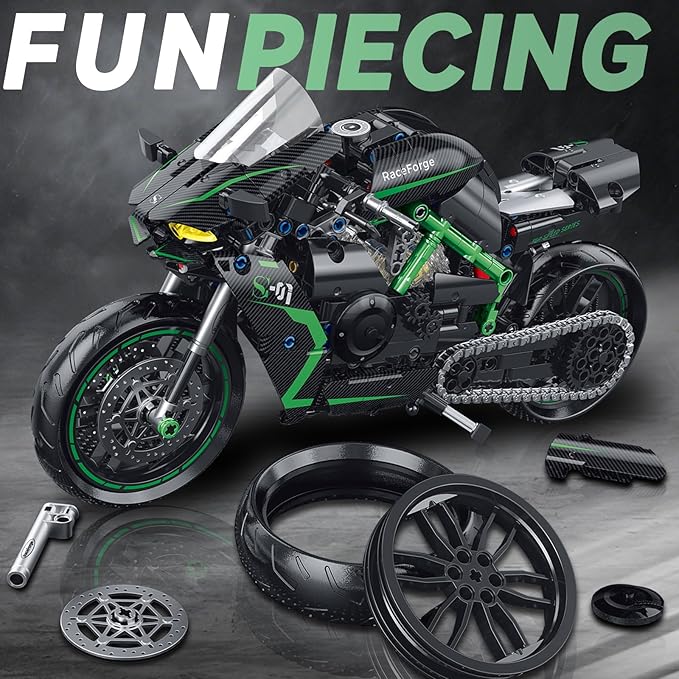 MJDDJA 1:8 Motorcycle Building Set for AdultsKickstand for DisplayGift for Boys Girls Kids 8 9 10 11 12 Years Old Teenage Boys Gifts on Birthday(511PCS)