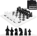 Radicaln Marble Chess Set 15 Inches with Storage Box White and Black Luxury Board Games for Adults Ideal Marble Antique Chess Board Game Set &amp Chess Pieces for Home Decor