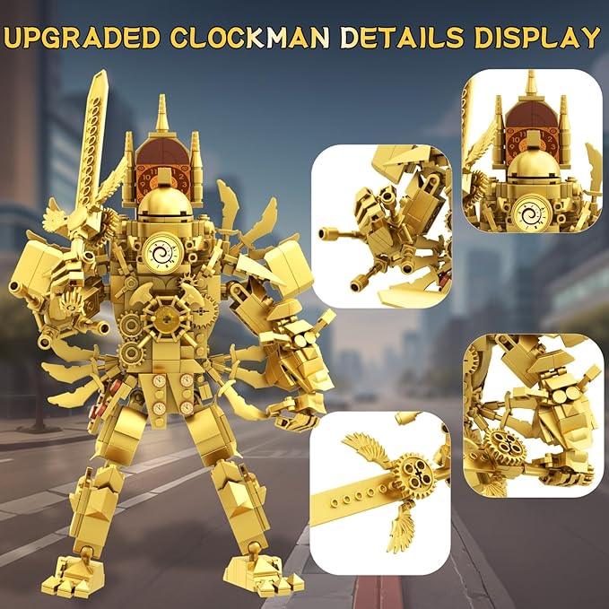 Bentex Skibi Figure Building Set Titan Clock Man Cameraman Game Model Toys Ideas Collectible Building Bricks Birthday Gift for Adults Fans(551 Pcs)