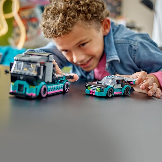 LEGO 60406 City Autotransporter mit Rennwagen 2 Minifiguren Laderampe