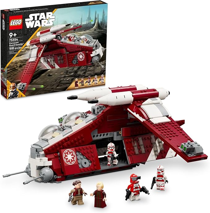 LEGO Star Wars: The Clone Wars Coruscant Guard Gunship 75354 Buildable Star Wars Toy for 9 Year Olds Gift Idea for Fans Including Chancellor Palpatine Padme and 3 Clone Trooper Minifigures