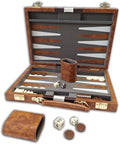 CHH Vinyl with Ripes Backagammon Set Brown 11