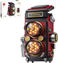 Retro Camera Building Blocks Sets with Lights DIY Camera Building Toys with Twin-Lens Reflex Design Unique Collectible for Home Decor Christmas Birthday Gift for Adults Boys age 8-12(719Pcs)