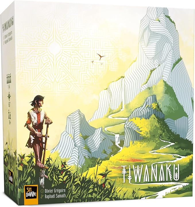 Sit Down! Tiwanaku - Sit Down! Strategy Board Game Deduction Exploration Optimization Pachamama Mother Earth Wheel Play Solo Mode Or with Up to 4 Players 30-60 Minute Play Time for Ages 14+