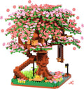 Cherry Blossom Tree Building Block Set Gift for Adults Cherry Bonsia Treehouse Micro Building Blocks Japanese Sakura Flowers House 2138PCS