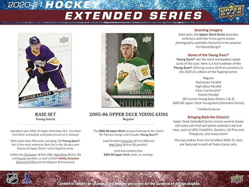 2020-21 Upper Deck Extended Series Hockey Hobby Box