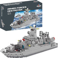 Apostrophe Games Navy Destroyer Building Block Set - 533 Pieces - Building Block Set for Kids and Adults - Compatible with All Building Bricks
