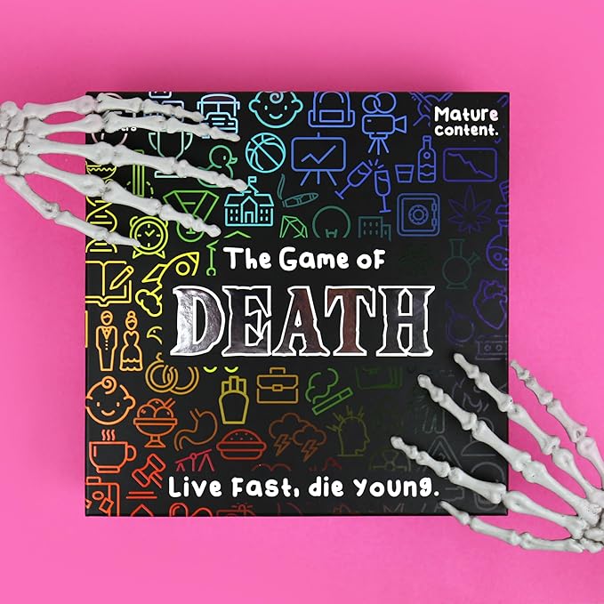 Gift Republic Game of Death – Live Fast Die Young | Dark Humour Adult Party Board Game | Outrageous Survival Challenge for 2- Players | Mature Content