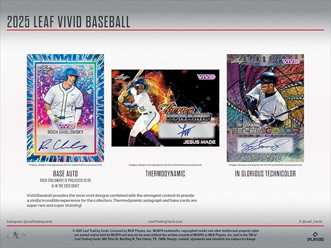 2025 Leaf Vivid Baseball Hobby Box