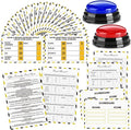 Office Party Friendly Feud Game with 2 Answer Buzzers Team Building Feud Cards for Family Game Night Fun Trivia Quiz for Work Staff Coworkers Groups