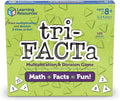 Learning Resources Tri-FACTa Multiplication &amp Division Game - Math Manipulatives Kid Montessori Board Games Classroom Must Haves STEM Number Cards Critical Thinking Back to School Kids Gifts