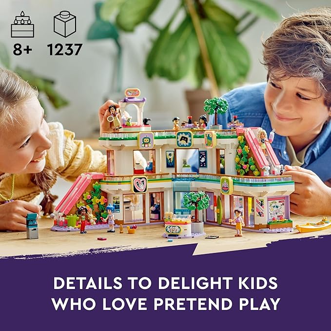 LEGO Friends Heartlake City Shopping Mall Toy Building Kit with Mini-Doll Accessories for Kids to Build Social Skills and Play Together Gift Set for 8 Year Old Kids Girls and Boys 42604