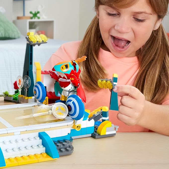 MEGA Pokémon Building Toys Set Training Stadium with 1101 Pieces 5 Poseable Characters and Battle Play for Kids