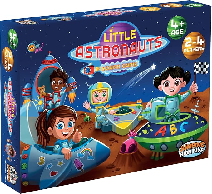 Little Astronauts Board Game for Kids Ages 4+ - Race Rockets Around The Solar System &amp Explore Space - Fun Family Strategy Adventure Game - Easy to Learn - Educational Gift for Boys &amp Girls