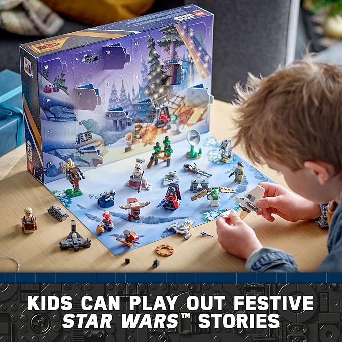 LEGO Star Wars 2023 Advent Calendar 75366 Christmas Holiday Countdown Gift Idea with 9 Star Wars Characters and 15 Mini Building Toys Discover New Experiences and Daily Collectible Surprises