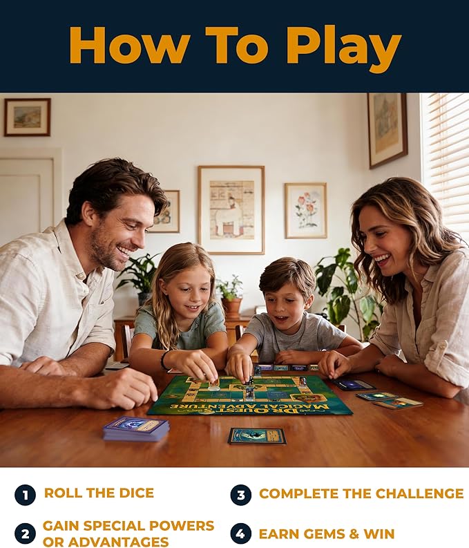 Dr. Quest's Magical Adventure–Educational Board Game for Kids Ages 6-9 – Spelling &amp Grammar Learning Game for Early Elementary | 180 Questions | Screen-Free Homeschool &amp Family Game | 2-6 Play
