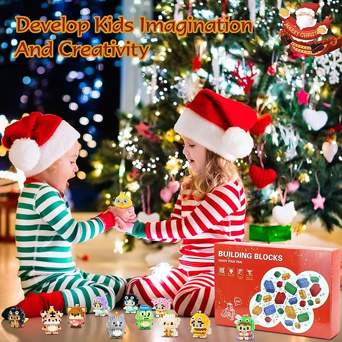 Mini Building Block Sets Animal 24 PackEaster Egg Fillers for Kids Party Favors for Kids Building Set for Goodie Bag Fillers Classroom Prizes Ages 6+ (Animals and Insects)