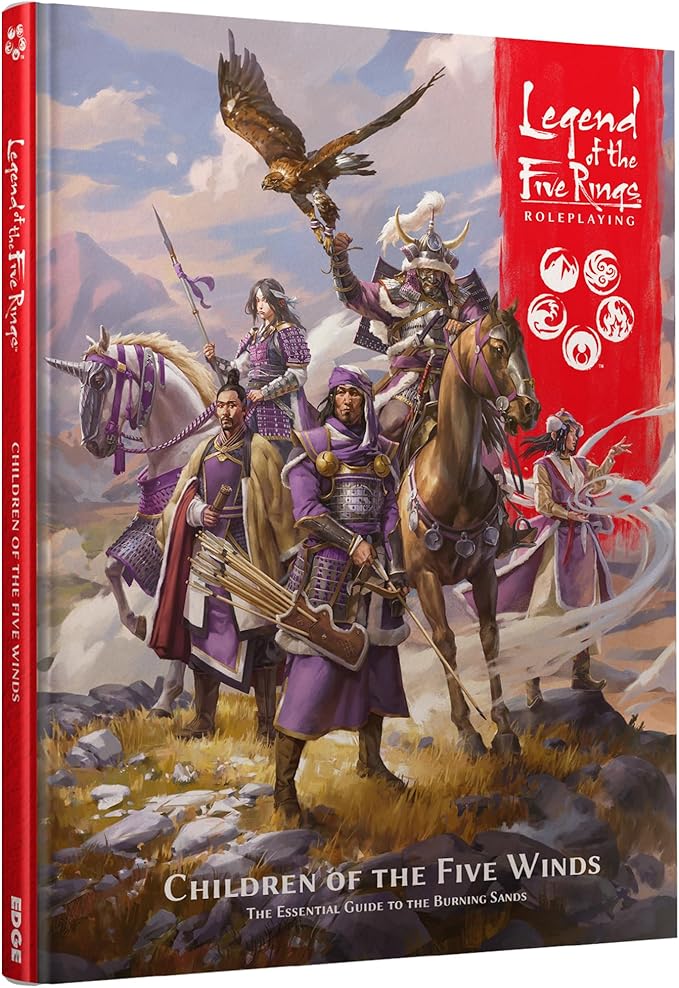 Legend of The Five Rings Roleplaying Game Children of The Five Winds SOURCEBOOK - Explore The Sand Road and The Peoples of Khanbulak Unicorn Clan Supplement Made by Edge Studio
