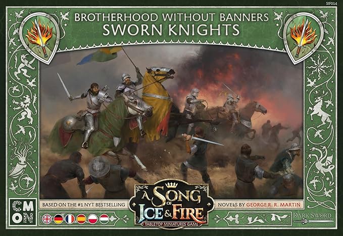 A Song of Ice and Fire Tabletop Miniatures Game Brotherhood Sworn Knights Starter Set - Strategy Game for Adults Ages 14+ 2+ Players 45-60 Minute Playtime Made by CMON