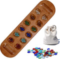 Coffee Table African Stone Game - Solid Wood with Walnut Stain