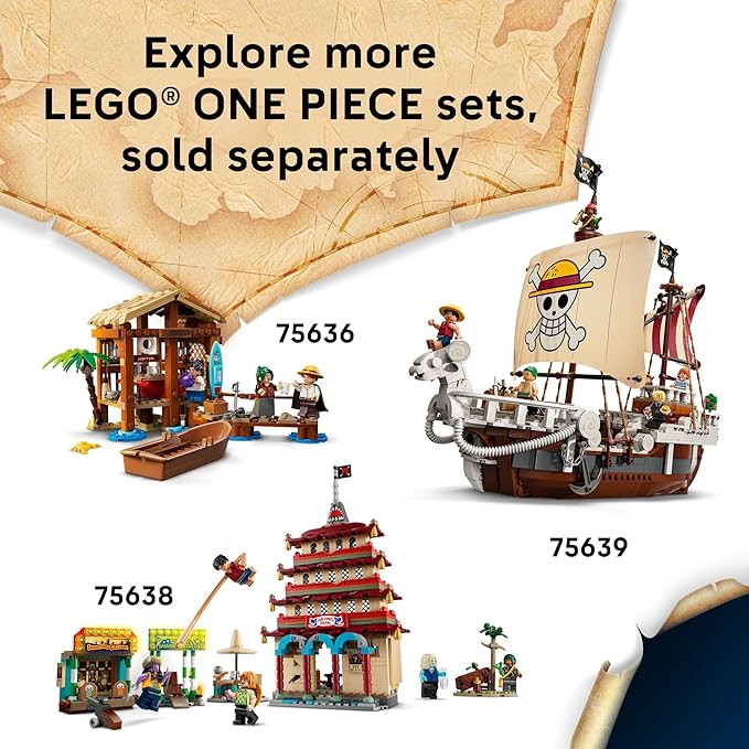 LEGO ONE Piece Buggy The Clown’s Circus Tent Building Blocks - Creative Building Toy for Boys &amp Girls 8+ - 4 Toy Figures &amp Playset for Pretend Play - Gift Idea for Birthdays &amp Anime Fans