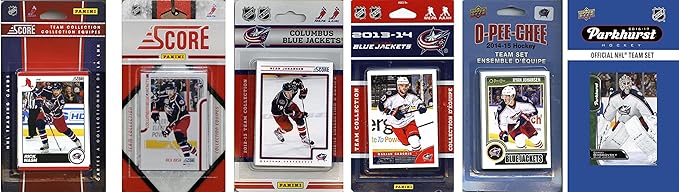 C&ampI Collectables NHL Columbus Blue Jackets Men's 6 Different Licensed Trading Card Team Sets White