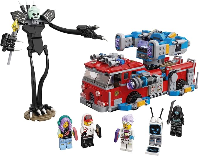 LEGO Hidden Side Phantom Fire Truck 3000 70436 Augmented Reality (AR) Fire Truck Toy App-Driven Ghost-Hunting Kit Includes a Mecha Robot 5 Minifigures and a Harbinger Figure (760 Pieces)