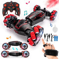 4WD Remote Control Gesture Sensor CarHand Controlled RC Stunt CarDouble-Sided Vehicle 360° Rotation with Light and Music Spray Watch Toy Cars for Boys &amp Girls Birthday