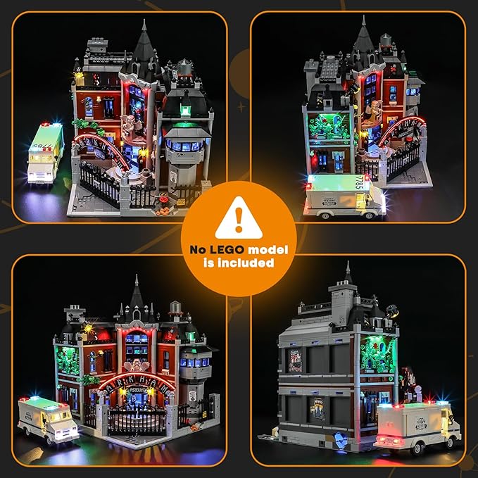 LIGHTAILING Light for Lego-76300 Arkham Asylum — Easy Install Hidden Wiring Home Decor &amp Gift-Ready (Model Not Included)