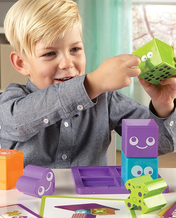 Learning Resources Mental Blox Jr. Early Logic Game - 8 Pieces Ages 4+ Educational Games for Kids Brain Teaser Games and Puzzles STEM Games 3-D Puzzles Critical Thinking for Kids