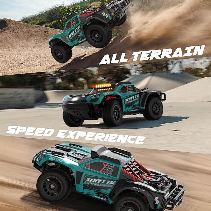 Hosim Brushless Fast RC Cars for Adults Max 50mph 1/14 RTR 3S Electric Power 4x4 RC Truck All Terrain Off Road RC Car Waterproof High Speed Hobby RC Remote Control Monster Trucks for Snow/Sand/Beach