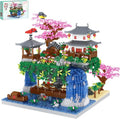 3600PCS Micro Mini Blocks Peach Blossom Pond Bonsai Tree KitTraditional Architecture Building BlocksExquisite Cherry Bonsai Tree Kit Gift for 14+ Kids Or Adults