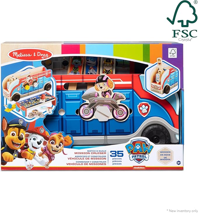 Melissa &amp Doug PAW Patrol Match &amp Build Mission Cruiser - FSC Certified