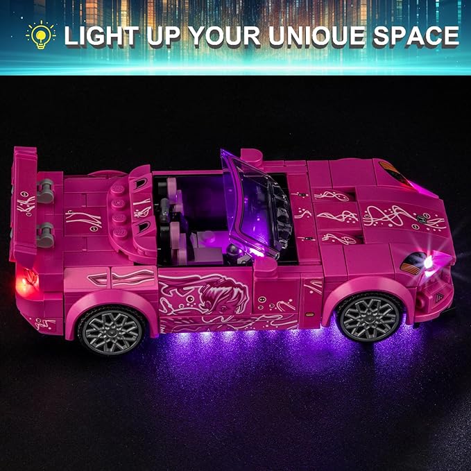 LED Light Kit for Lego 77241 2 Fast 2 Furious Honda S2000 Compatible with Lego 77241 Building Blocks Model(Not Include Blocks Set)