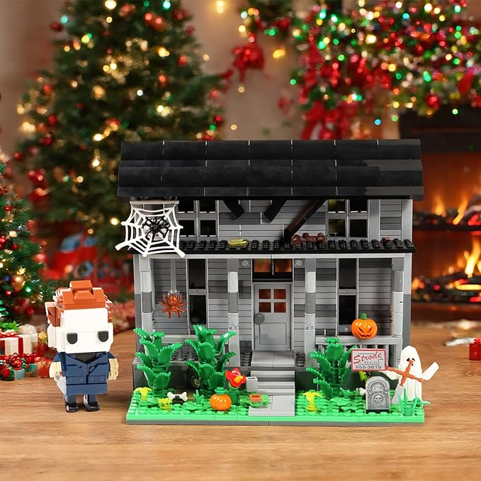Halloween Movie Building Set – Horror House &amp Figure Toy Building Blocks Compatible with Lego Collectible for Horror Fans &amp Adults Creative DIY Display Toy