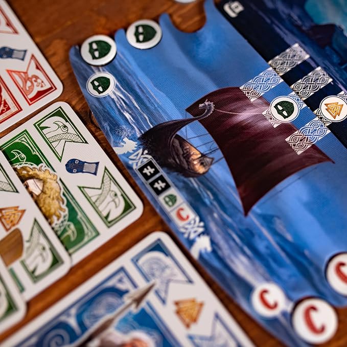 Knarr Board Game - Form the Greatest Band of Vikings! Thrilling Exploration and Strategy Game Fun Family Game for Kids &amp Adults Ages 10+ 2-4 Players 30 Min Playtime Made by Pandasaurus Games