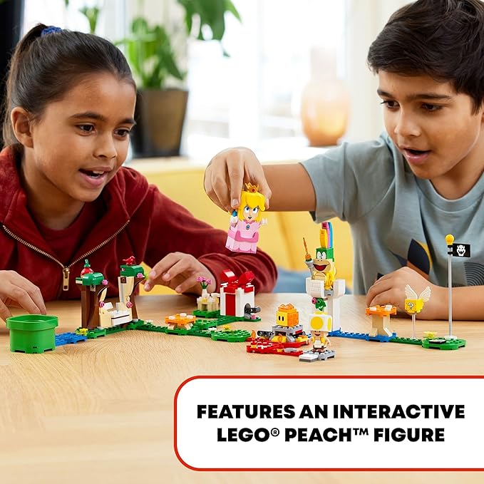 LEGO Super Mario Adventures with Peach Starter Course Buildable Game Toy with Interactive Figure Yellow Toad &amp Lemmy Birthday Gift Idea for Kids Girls &amp Boys 71403
