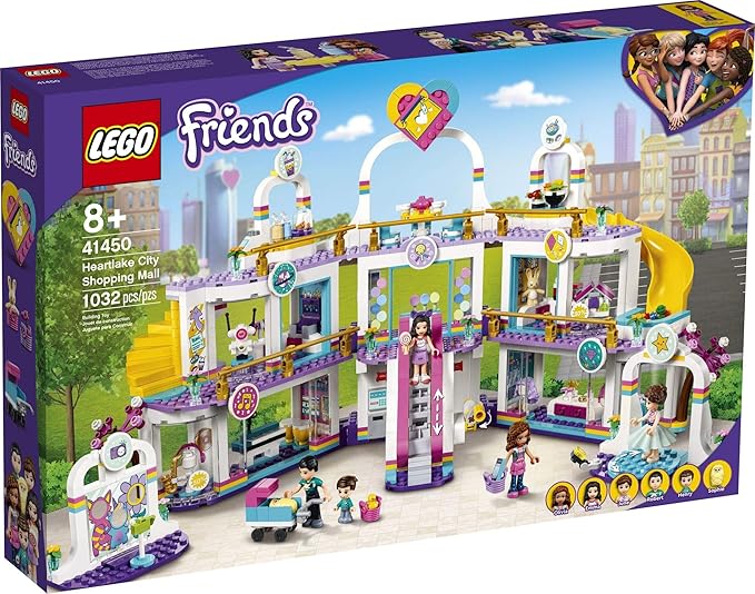 LEGO Friends Heartlake City Shopping Mall 41450 Building Kit Includes Friends Mini-Dolls to Spark Imaginative Play Portable Elements Make This a Great Friendship Toy New 2021 (1032 Pieces)